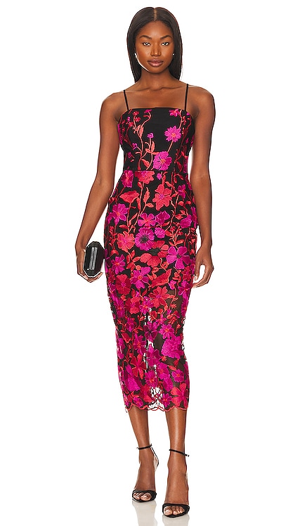 Kait Floral Embroidered Dress MILLY