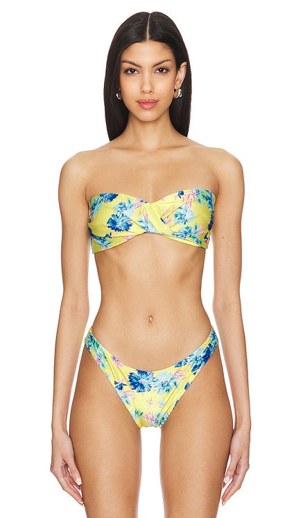 Cabana Floating Cosmos Twist Bandeau Top MILLY