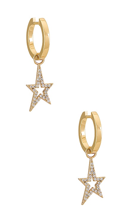 Mel Huggie & Star Charm Earring MIRANDA FRYE $92 