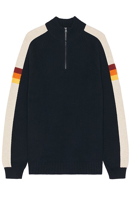 Archive Sleeve Stripe Quarter Zip Marine Layer