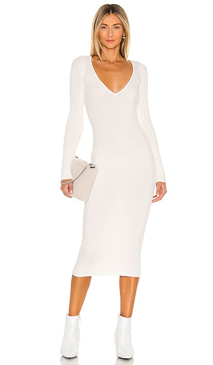 Bekah Deep V Midi Dress NBD $140 