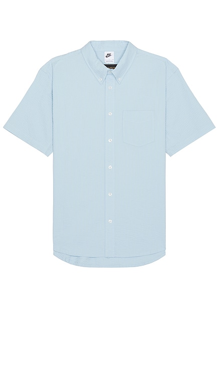 Short-Sleeve Seersucker Button-Down Shirt Nike