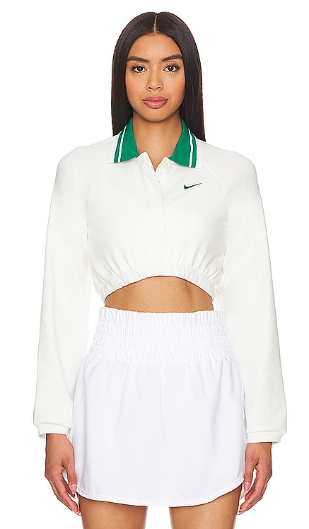Sportswear Collection Cropped Polo Long Sleeve Top Nike