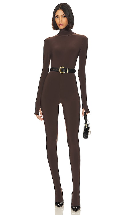Slim Fit Turtle Catsuit With Footsie Norma Kamali