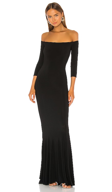 Off the Shoulder Fishtail Gown Norma Kamali