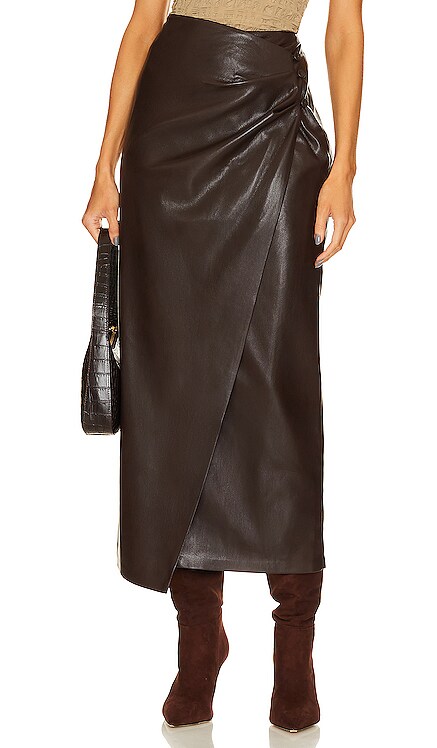 Marcha Leather Maxi Skirt Nanushka