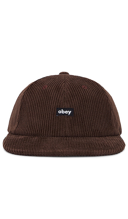 Cord Label 6 Panel Strapback Hat Obey