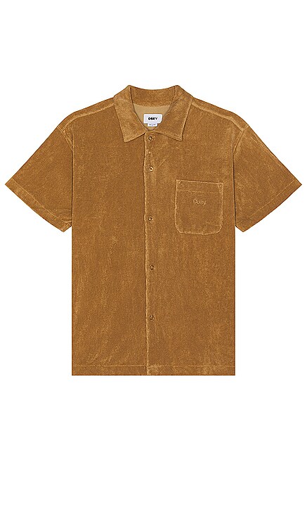 Terry Cloth Button Up Shirt Obey