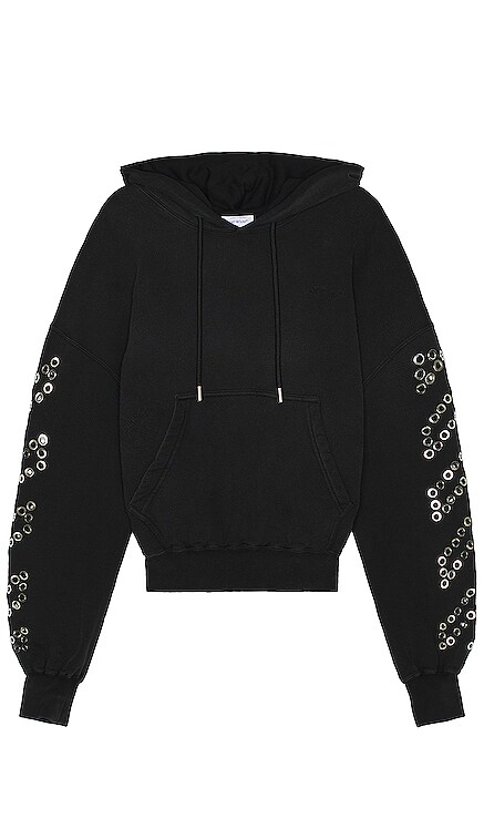Eyelet Diags Over Hoodie OFF-WHITE