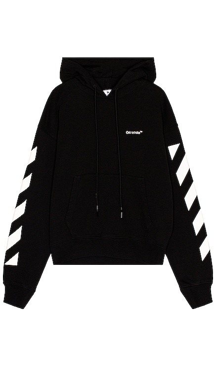 Diagonal Helvetica Over Hoodie OFF-WHITE $600 NEW
