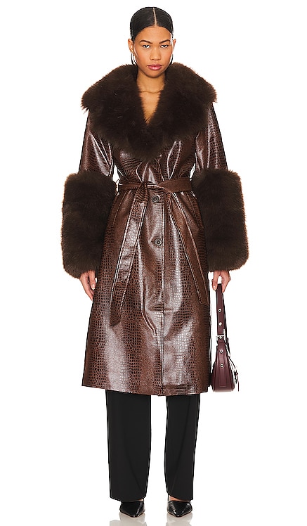 Astrid Faux Fur Coat OW Collection
