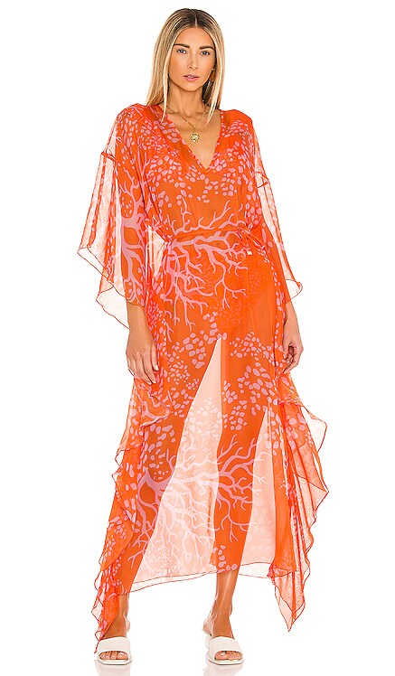 Coral Print Caftan PatBO $450 