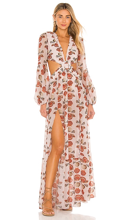 Seashell Long Sleeve Beach Dress PatBO $825 
