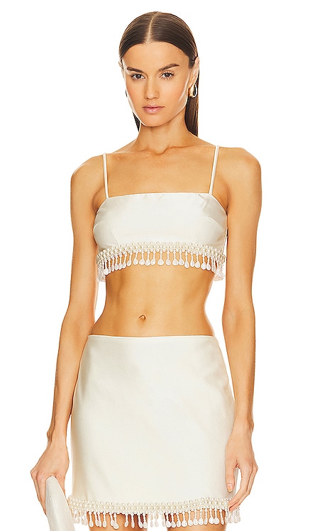 Hand-Beaded Cropped Top PatBO