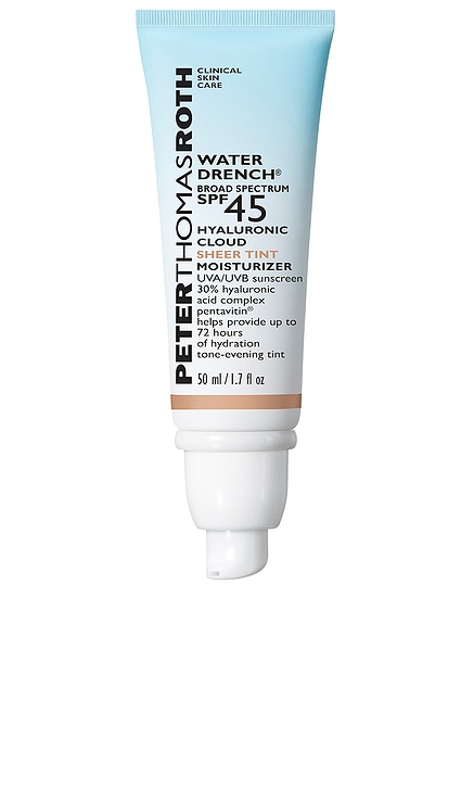 Water Drench Broad Spectrum SPF 45 Hyaluronic Sheer Tint Moisturizer Peter Thomas Roth