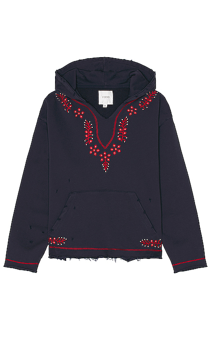 Paisley Embroidered Hoodie Found
