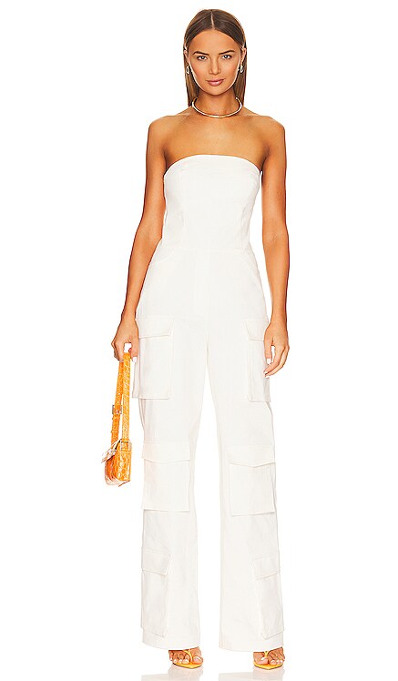 Strapless Pocket Detailed Canvas Jumpsuit SELMACILEK