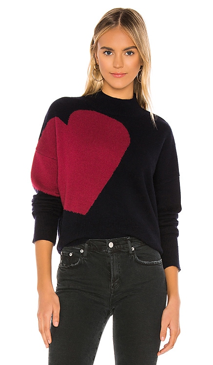 Big Heart & Star Turtleneck Sweater SUNDRY