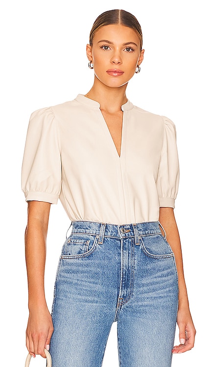 Jane Faux Leather Top Steve Madden