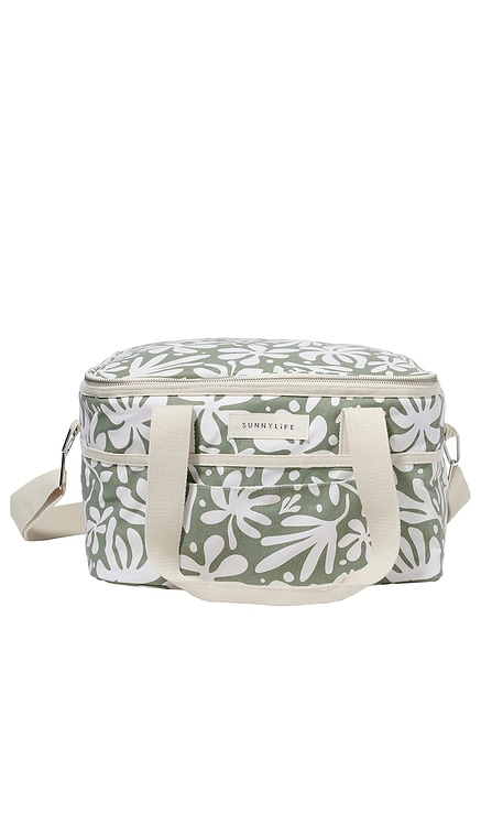 NEVERA CANVAS COOLER BAG THE VACAY OLIVE Sunnylife