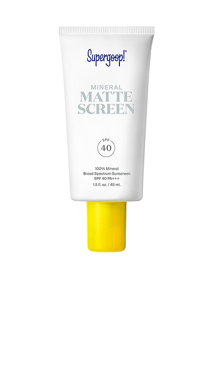 ÉCRAN SOLAIRE TEINTÉ POUR LE VISAGE SMOOTH + PORELESS MATTE SCREEN SPF 40 Supergoop!