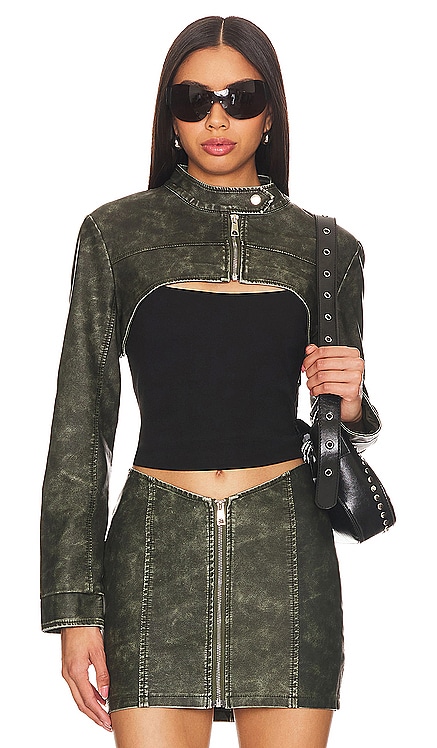 Lupita Faux Leather Jacket superdown