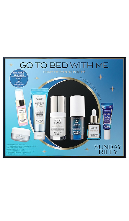 GO TO BED WITH ME COMPLETE ANTI AGING EVENING ROUTINE SET PM 스킨케어 키트 Sunday Riley