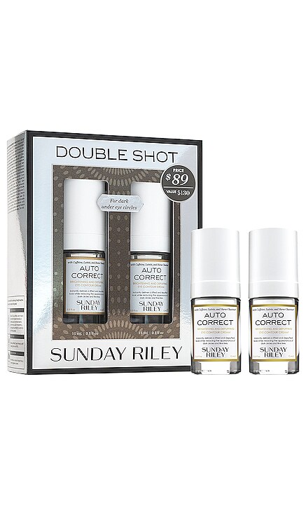 Double Shot Auto Correct Brightening And Depuffing Eye Contour Cream Duo Sunday Riley