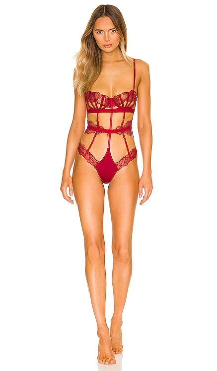 Sidney Playsuit with Removable Garters Thistle and Spire $98 