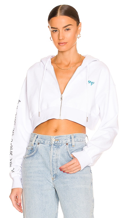 x REVOLVE Cropped Zip-Up Hoodie The Mayfair Group $138 NEW