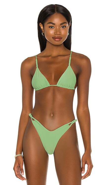 High Leg Brazilian Bikini Bottom in Green. Revolve Women Sport & Swimwear Swimwear Bikinis High Leg Bikinis 