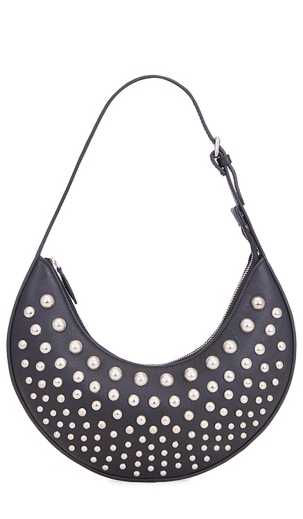 Studded Moon Bag Understated Leather