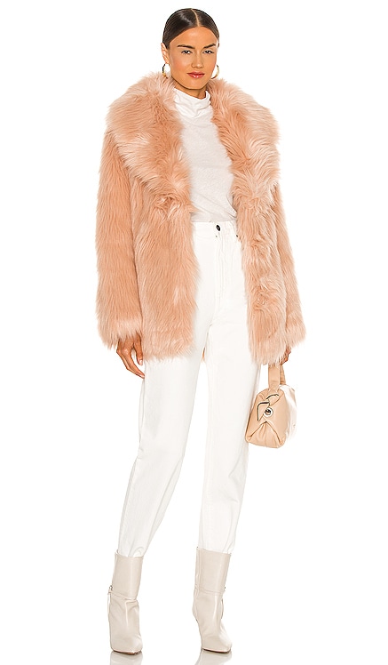 Premium Rose Faux Fur Jacket Unreal Fur $496 