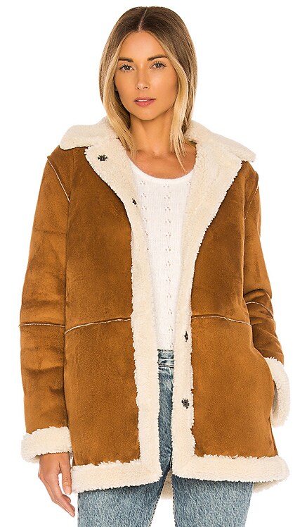 Kailani Faux Suede Sherpa Coat Velvet by Graham & Spencer
