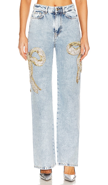 Wide Leg Jeans With Bows Vivetta