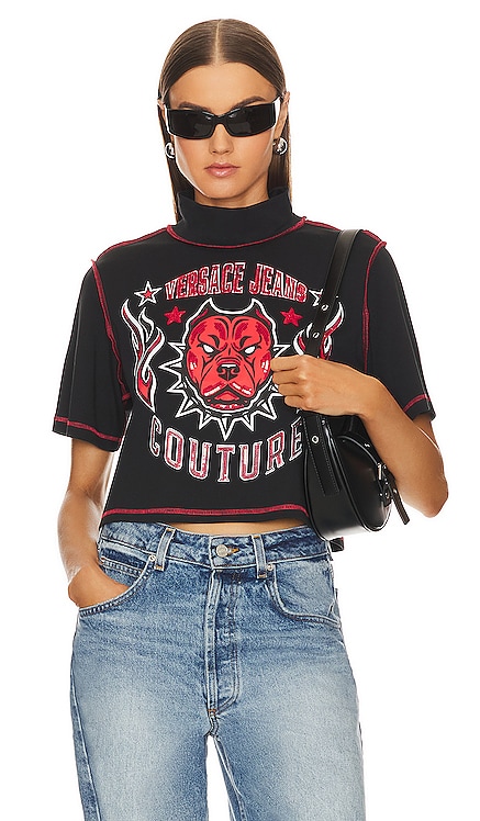 Cropped Graphic Tee Versace Jeans Couture