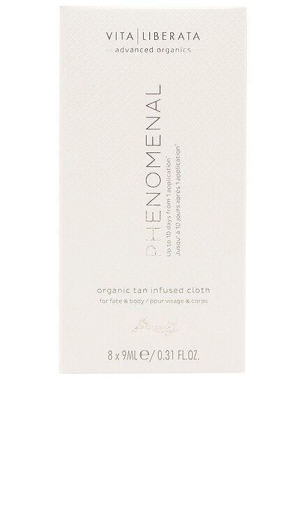 pHenomenal Organic Tan Infused Cloths 8 Pack Vita Liberata $25 BEST SELLER