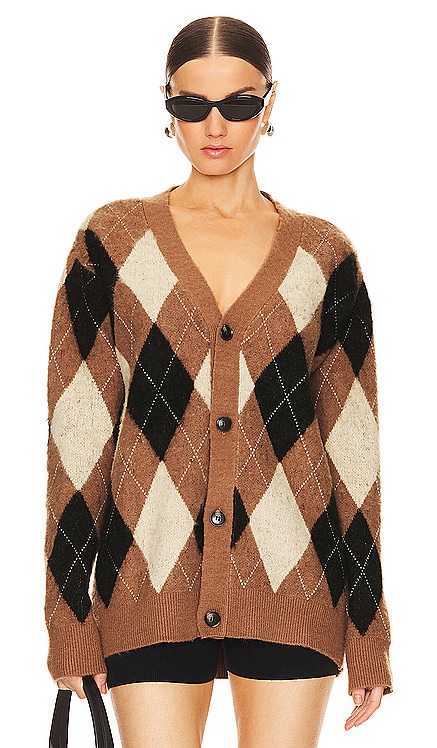 Argyle Sweater Cardigan WAO