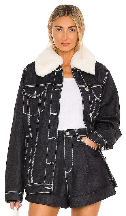 Oversized Faux Fur Jacket WeWoreWhat $218 