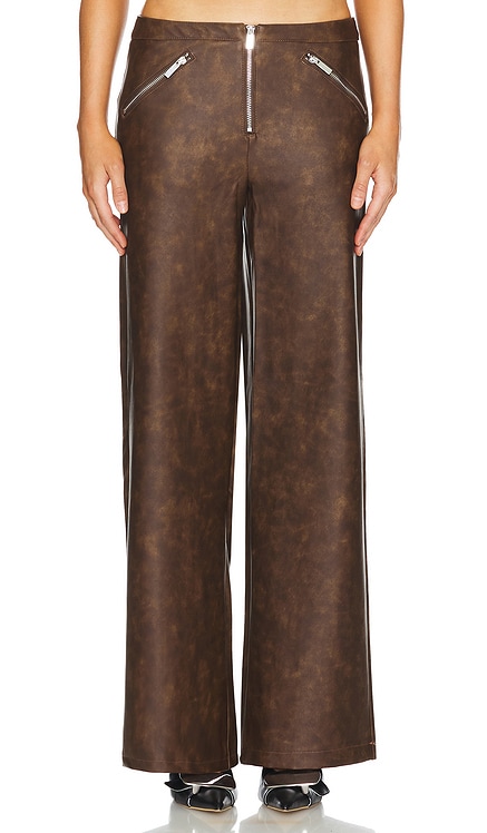 Faux Leather Zipper Fly Pant WeWoreWhat