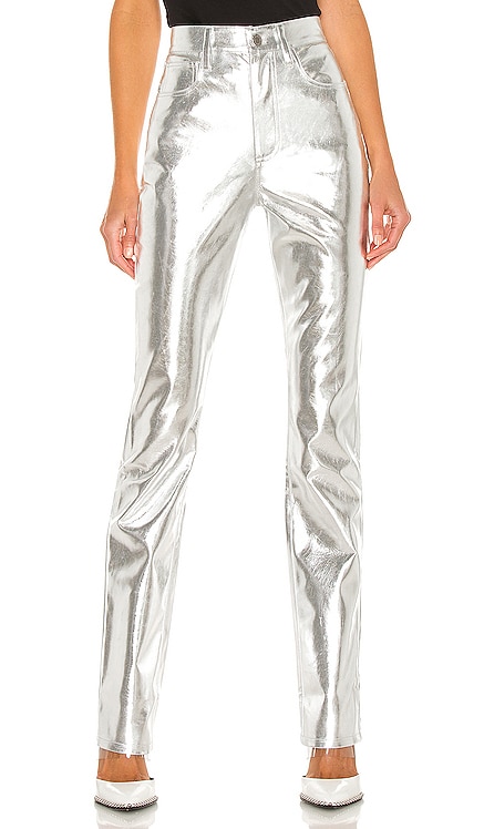 Metallic silver pants womens Clearance