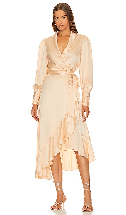 Silk Wrap Midi Dress Zimmermann
