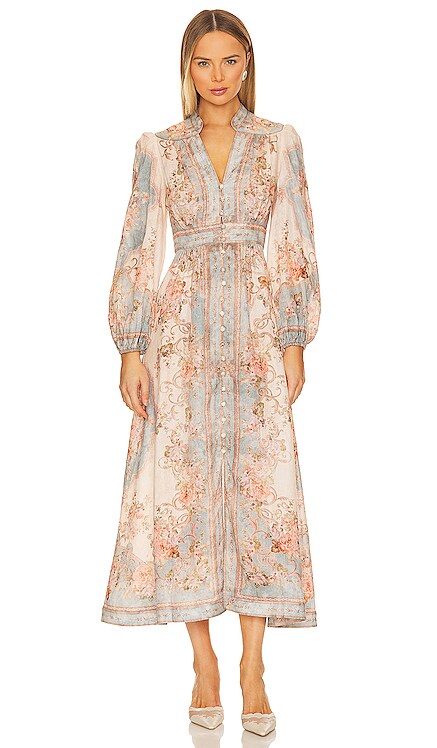 VESTIDO MIDI ESCOTADO AUGUST Zimmermann