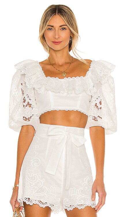 Lulu Scallop Frill Top Zimmermann $450 