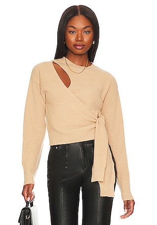 Wrap clearance style sweater