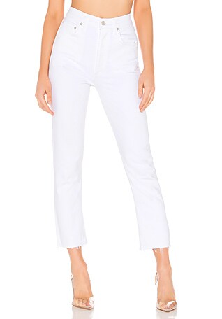 trendy white jeans