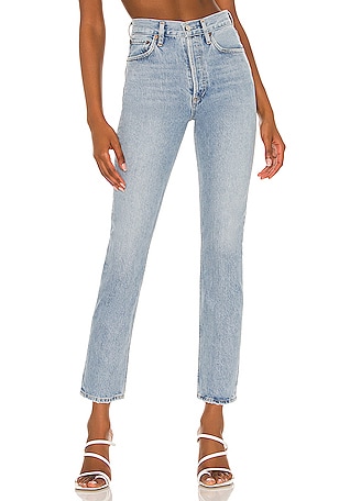 Riley High Rise Straight Crop Jeans