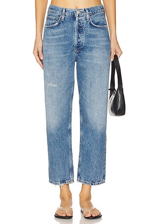 90's Crop Loose Straight Jeans