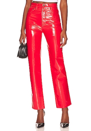 Faux Leather Kick-Flare Trousers by Marissa Webb Collective for