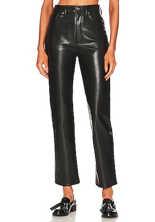 Louis Vuitton Womens Leather & Faux Leather Pants 2023-24FW, Brown, * Inventory Confirmation Required 44 (JP15)